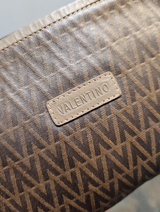 Mario Valentino Handbags - Mario Valentino Brown Monogram Cosmetic Pouch EUC